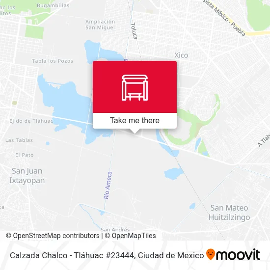 Calzada Chalco - Tláhuac #23444 stop - Routes, Schedules, and Fares