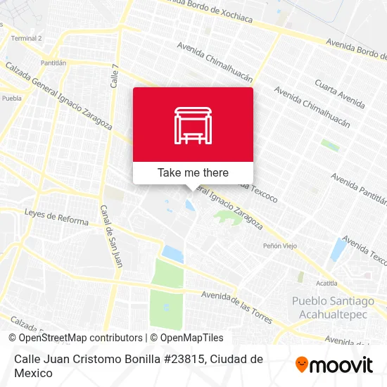 Calle Juan Cristomo Bonilla #23815 - Rutas, horarios y tarifas