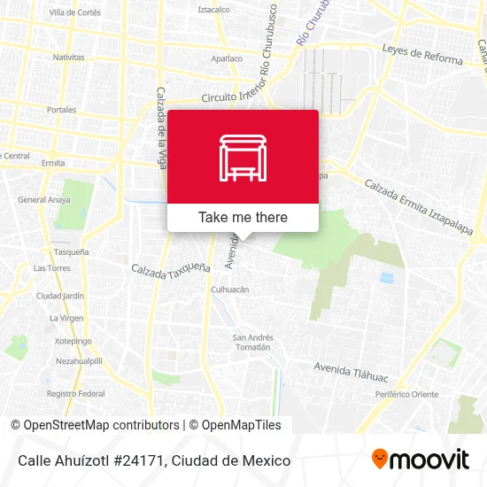Calle Ahuízotl #24171 stop - Routes, Schedules, and Fares
