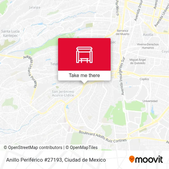 27193 Anillo Periférico #27193 - Rutas, horarios y tarifas