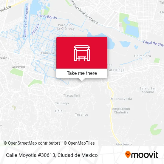 Calle Moyotla #30613 - Rutas, horarios y tarifas