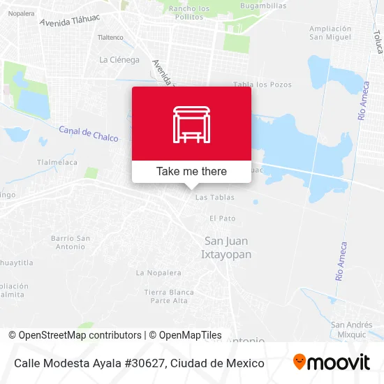 Calle Modesta Ayala #30627 - Rutas, horarios y tarifas