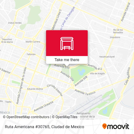 Ruta Americana #30765 map