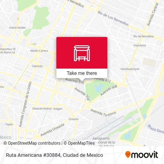 Ruta Americana #30884 map