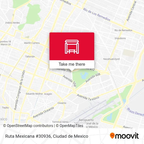 Ruta Mexicana #30936 map