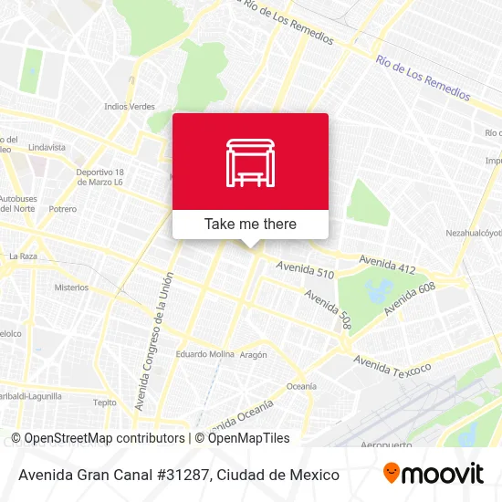 Avenida Gran Canal #31287 parada - Rutas, horarios y tarifas