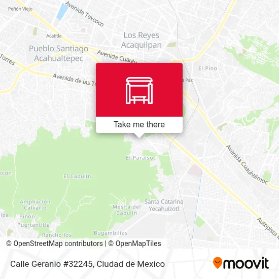 Calle Geranio #32245 - Rutas, horarios y tarifas