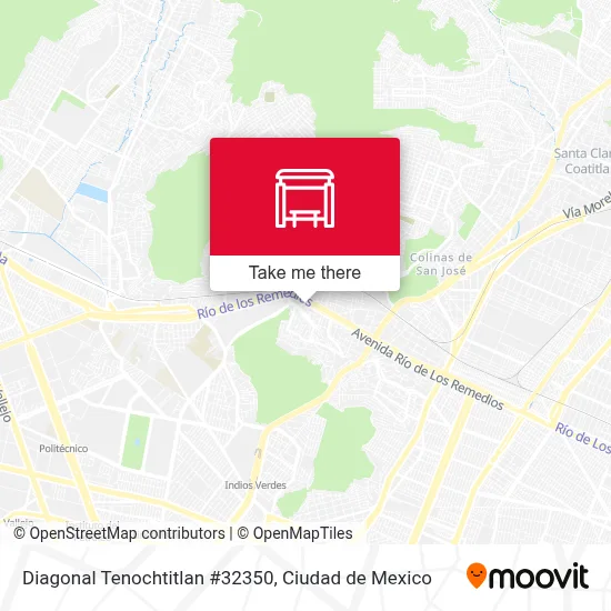 Diagonal Tenochtitlan #32350 map