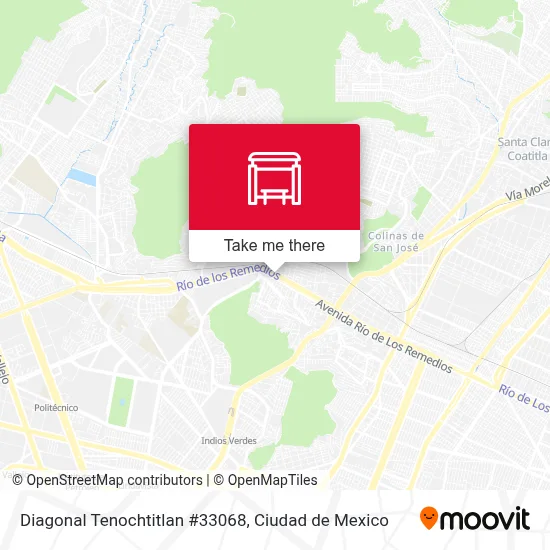 Diagonal Tenochtitlan #33068 map