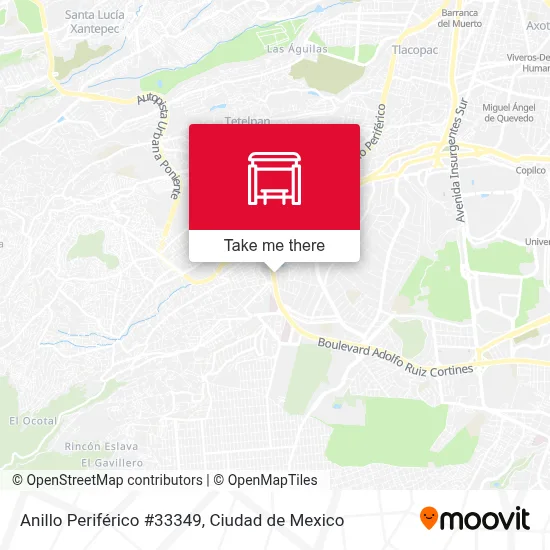 Anillo Periférico #33349 stop - Routes, Schedules, and Fares