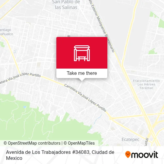 Avenida de Los Trabajadores #34083 parada - Rutas, horarios y tarifas