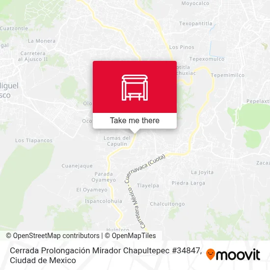 Cerrada Prolongación Mirador Chapultepec #34847 map