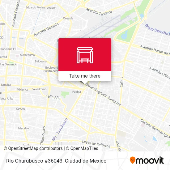 Río Churubusco #36043 map