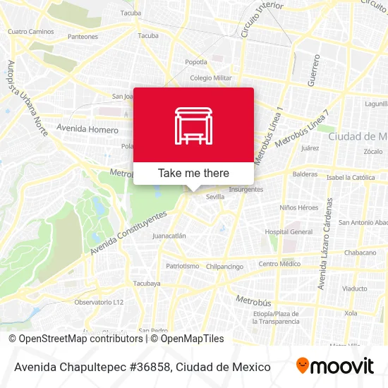 Mapa de Avenida Chapultepec #36858