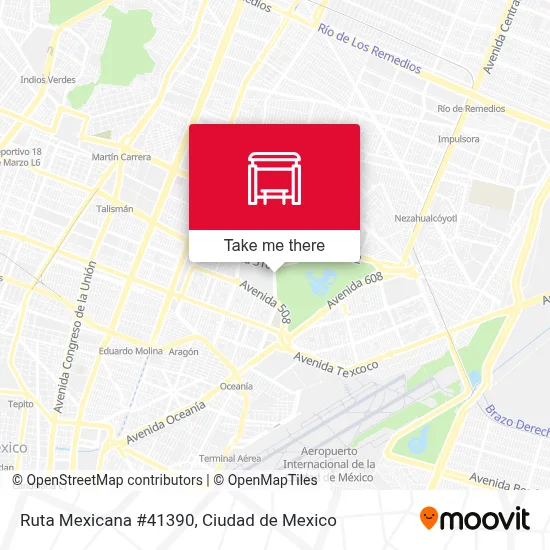Ruta Mexicana #41390 map