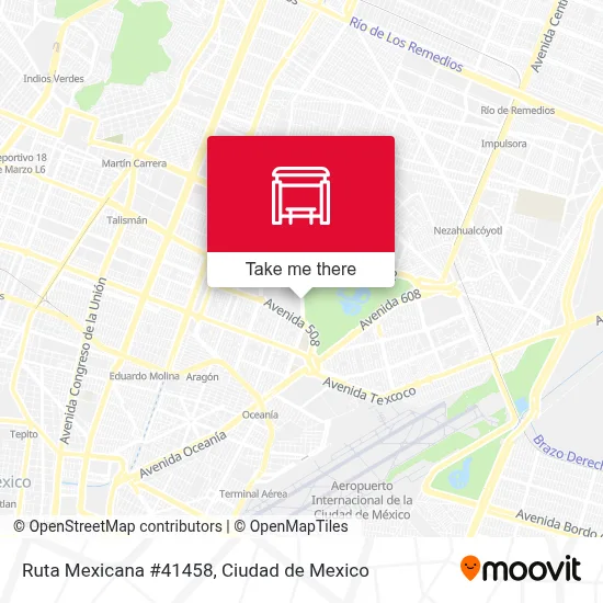 Ruta Mexicana #41458 map