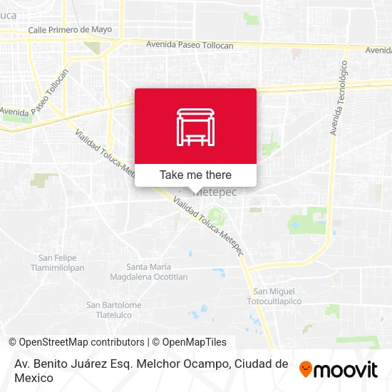 Av. Benito Juárez Esq. Melchor Ocampo map