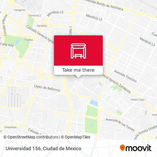 Universidad 156 map