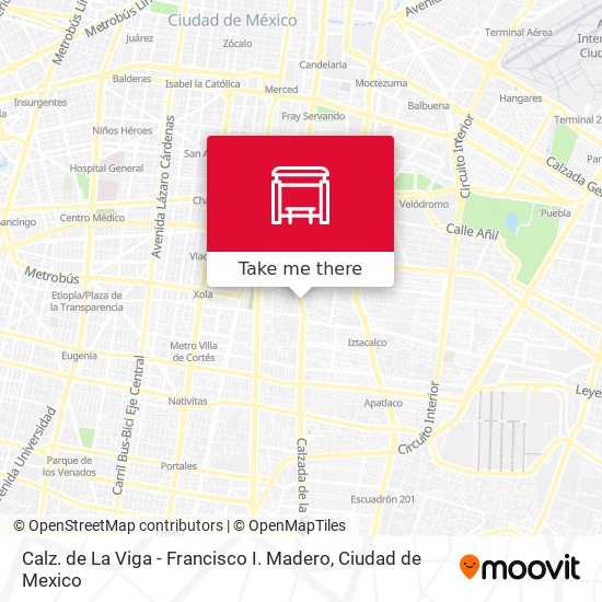 Mapa de Calz. de La Viga - Francisco I. Madero