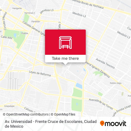 Av. Universidad - Frente Cruce de Escolares map