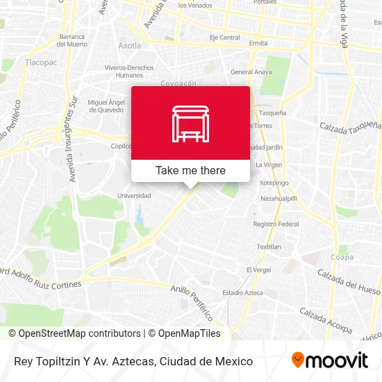 Rey Topiltzin Y Av. Aztecas map