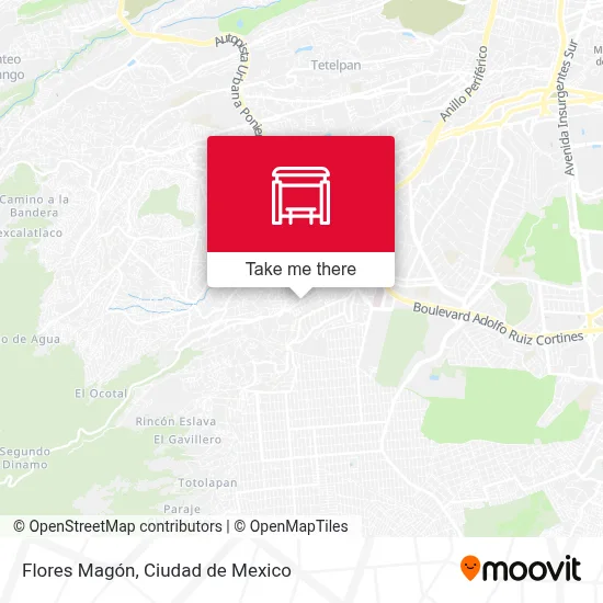 Flores Magón map
