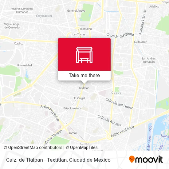 Calz. de Tlalpan - Textitlan map