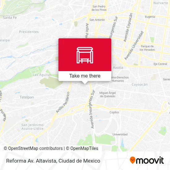 Reforma Av. Altavista map