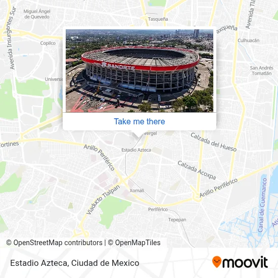 Estadio Azteca map