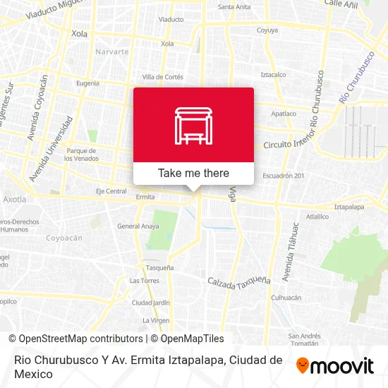 Rio Churubusco Y Av. Ermita Iztapalapa map