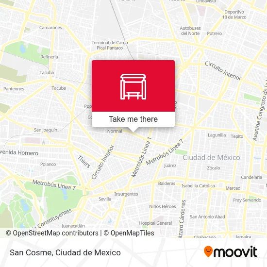 San Cosme map