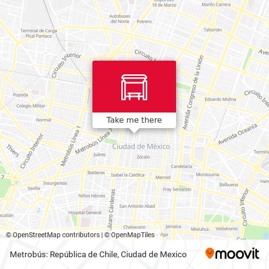 Metrobús: República de Chile map