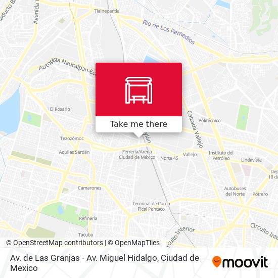 Mapa de Av. de Las Granjas - Av. Miguel Hidalgo