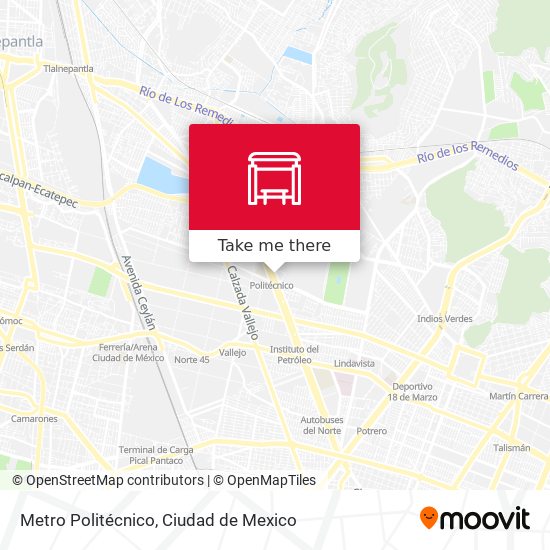 Metro Politécnico map