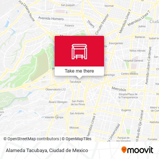 Alameda Tacubaya map