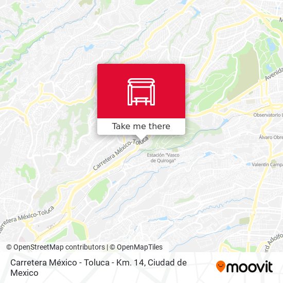Carretera México - Toluca - Km. 14 map