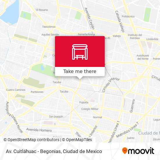 Mapa de Av. Cuitláhuac - Begonias