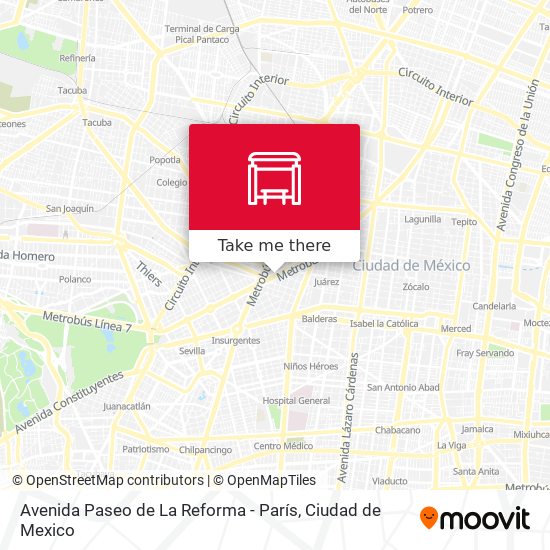 Avenida Paseo de La Reforma - París map