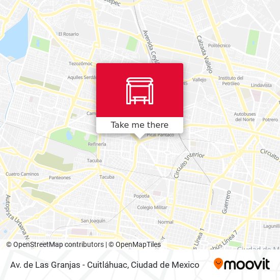 Av. de Las Granjas - Cuitláhuac map
