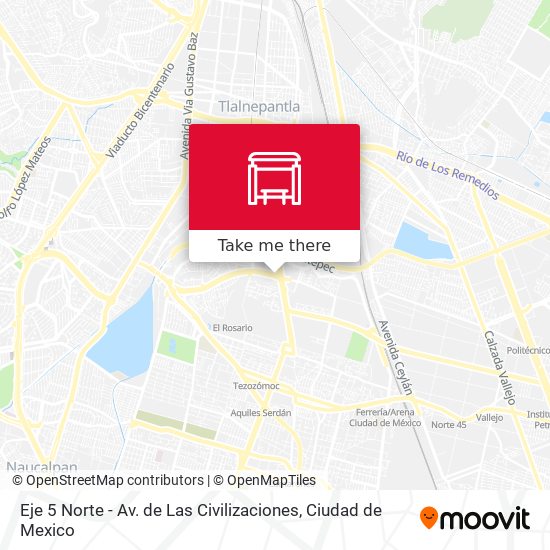 Eje 5 Norte - Av. de Las Civilizaciones map