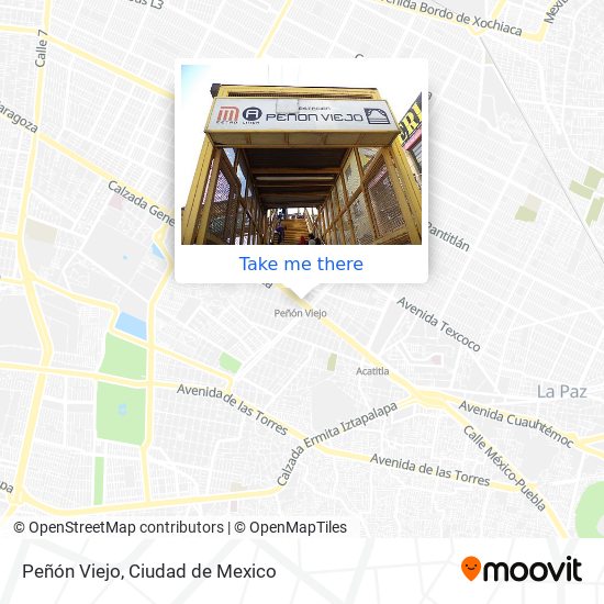 How to get to Peñón Viejo in Iztacalco by Bus or Metro?