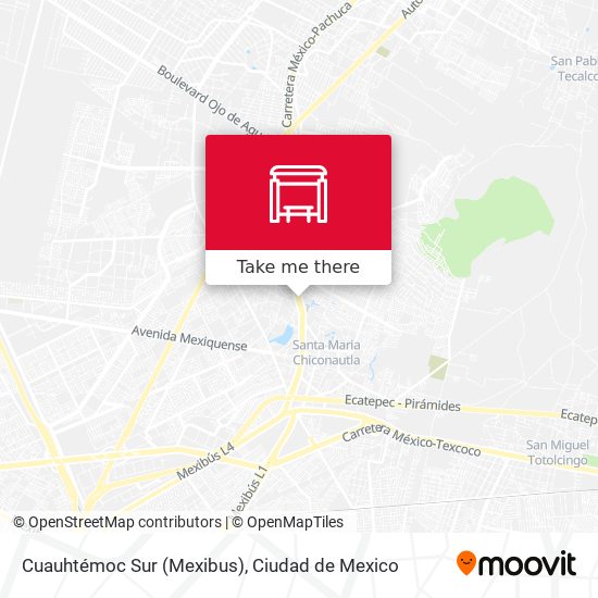 Cuauhtémoc Sur (Mexibus) map