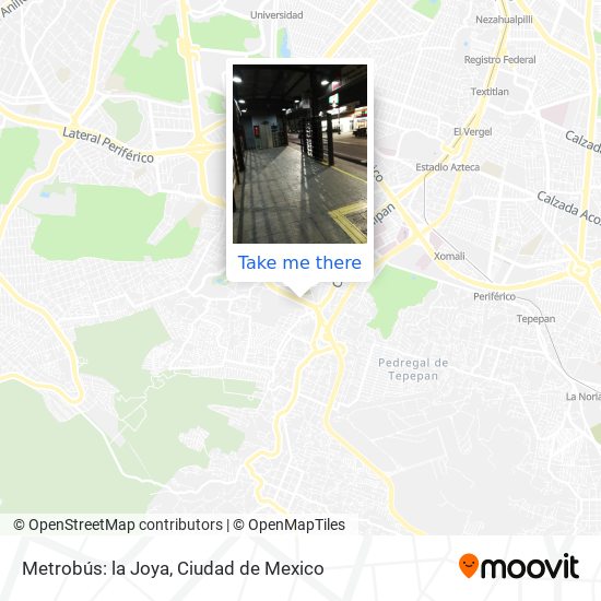 Metrobús: la Joya map