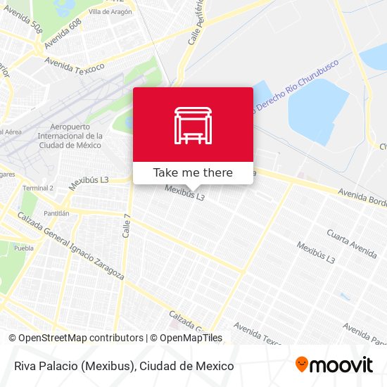 Riva Palacio (Mexibus) map