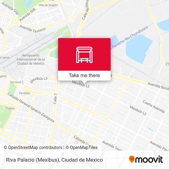 Riva Palacio (Mexibus) map