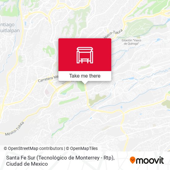 Santa Fe Sur (Tecnológico de Monterrey - Rtp) map
