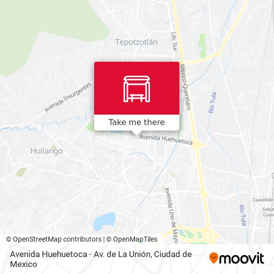 Avenida Huehuetoca - Av. de La Unión map