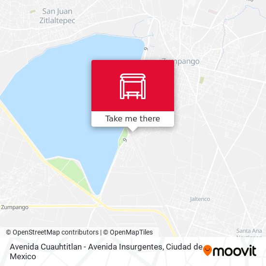 Avenida Cuauhtitlan - Avenida Insurgentes map