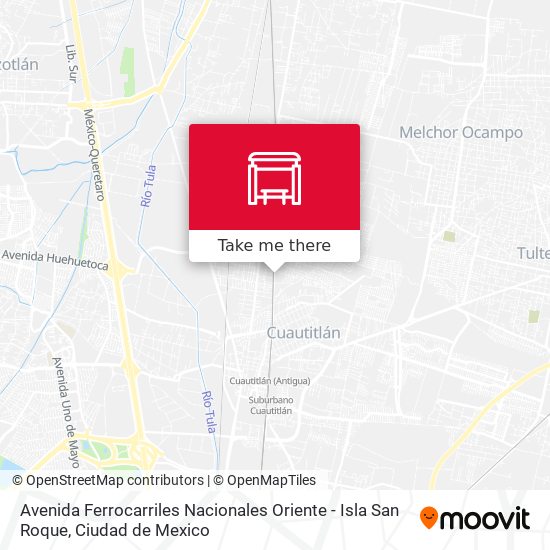 Avenida Ferrocarriles Nacionales Oriente - Isla San Roque map