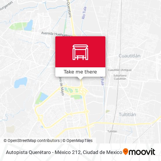 Autopista Querétaro - México 212 map